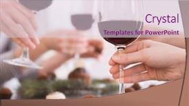  Presentation with blonde holding magnifying glass - PPT layouts consisting of holding glass of red wine background and a lemonade colored foreground