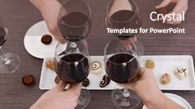  Presentation with couples holding hands - Amazing presentation theme having holding glasses of red wine backdrop and a tawny brown colored foreground