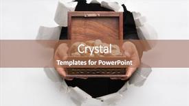  Presentation with treasure chest - Cool new PPT theme with holding golden nuggets in treasure backdrop and a  colored foreground