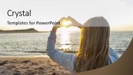  Presentation with hands holding - PPT layouts consisting of holding hands in heart shape background and a white colored foreground