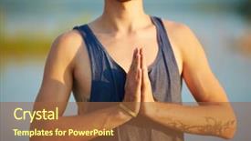  Presentation with tank - Theme with holding hands in namaste background and a tawny brown colored foreground