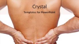  Presentation with back pain - Presentation theme featuring holding his back in pain background and a coral colored foreground