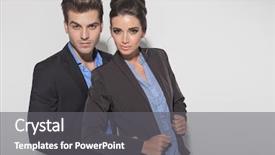  Presentation with fashion - Cool new presentation theme with holding his lover from behind backdrop and a  colored foreground