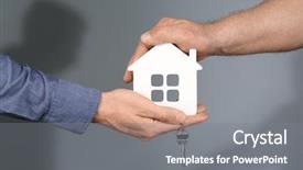  Presentation with house key - Presentation theme enhanced with inheritence - real estate agent with senior background and a gray colored foreground