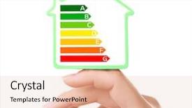  Presentation with energy efficiency - Audience pleasing PPT layouts consisting of holding house with energy efficiency backdrop and a lemonade colored foreground