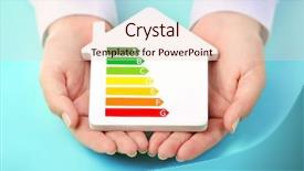  Presentation with energy efficiency - Slide set enhanced with holding house with energy efficiency background and a lemonade colored foreground