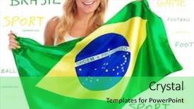  Presentation with couples holding hands - Presentation enhanced with holding in hands brazil flag background and a shamrock green colored foreground