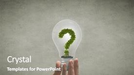  Presentation with bulb - Amazing presentation design having holding light bulb with tree backdrop and a gray colored foreground