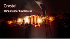  Presentation with lightning - Colorful presentation theme enhanced with holding lightning in fist power backdrop and a wine colored foreground