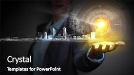  Presentation with media image - Presentation theme enhanced with leisure road trip travel background and a violet colored foreground