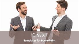  Presentation with full length portrait two men women brown sweater - Presentation design enhanced with holding mobile phones and talkin background and a gray colored foreground