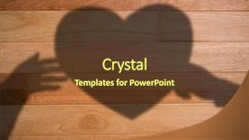  Presentation with heart hands - Presentation featuring holding orange heart shape paper background and a tawny brown colored foreground