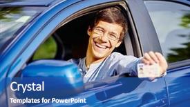  Presentation with ship wheel anchor - Amazing slide set having holding out his driving backdrop and a teal colored foreground