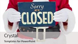  Presentation with santa - Presentation design featuring holding page against vintage closed background and a light gray colored foreground