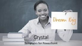  Presentation with page - PPT theme with holding page showing dream big background and a light gray colored foreground