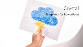  Presentation with forecast - Cool new slide set with holding-paper-sheet backdrop and a white colored foreground