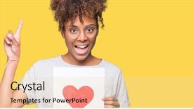  Presentation with for african american women heart disease - Cool new presentation theme with holding paper with red heart backdrop and a lemonade colored foreground