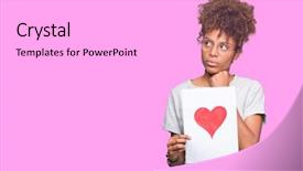  Presentation with for african american women heart disease - Amazing theme having holding paper with red heart backdrop and a white colored foreground