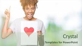  Presentation with for african american women heart disease - Slides enhanced with holding paper with red heart background and a  colored foreground