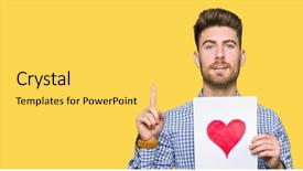  Presentation with cutout paper people standing around globe holding hands - Amazing presentation theme having holding paper with red heart backdrop and a  colored foreground