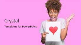  Presentation with for african american women heart disease - Slide set having holding paper with red heart background and a lavender colored foreground