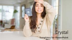  Presentation with indian states - Beautiful slide deck featuring holding passport of united states backdrop and a soft green colored foreground