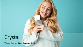  Presentation with passport - Slide deck enhanced with holding passport with flying ticket background and a arctic colored foreground