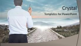  Presentation with stop sexual violence against women - Presentation consisting of holding pen against stony path background and a light blue colored foreground