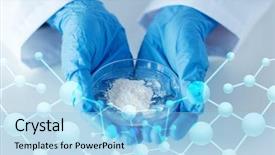  Presentation with clinical chemistry - Slides having holding petri dish with powder background and a light blue colored foreground