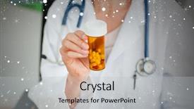  Presentation with capsules pills pill doctor prescription - Slides having holding pills into the camera background and a light gray colored foreground