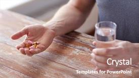  Presentation with supplements - Cool new theme with holding pills with cod liver backdrop and a coral colored foreground