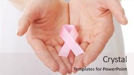  Presentation with pink ribbon breast awareness - Audience pleasing slide set consisting of holding pink breast cancer awareness backdrop and a coral colored foreground