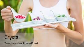  Presentation with herbal medicine - Presentation design consisting of holding plate with herbal medicine background and a  colored foreground