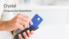  Presentation with couples holding hands - Slide deck enhanced with holding point of sale terminal background and a white colored foreground