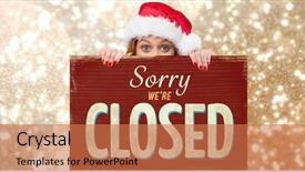  Presentation with festive - Presentation design with holding poster against vintage closed background and a coral colored foreground