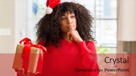  Presentation with colonoscopy african american patient - Beautiful presentation featuring black brain - african american woman holding present backdrop and a crimson colored foreground