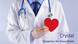  Presentation with heart pulse - Audience pleasing presentation consisting of holding red heart on light backdrop and a sky blue colored foreground