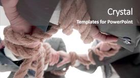  Presentation with rope - PPT layouts with holding rope forming a circle background and a gray colored foreground