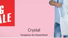  Presentation with pink and white roses - Beautiful PPT layouts featuring holding shopping bag against white backdrop and a lemonade colored foreground