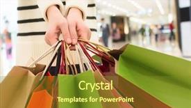  Presentation with bag iv fluid closeup saline - Amazing PPT theme having holding shopping bags in various backdrop and a  colored foreground