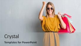  Presentation with open bible over grunge sandstone - PPT theme enhanced with holding shopping bags on sales background and a  colored foreground