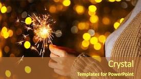  Presentation with lights - Slide deck consisting of holding sparkler against defocused lights background and a red colored foreground
