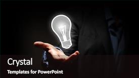  Presentation with light bulb - Audience pleasing theme consisting of holding symbol of light bulb backdrop and a wine colored foreground