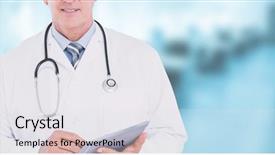  Presentation with smiling kids at summer camp - Amazing presentation having holding tablet against dental equipment backdrop and a white colored foreground