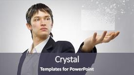  Presentation with successful person - PPT theme featuring successful person making use background and a dark gray colored foreground