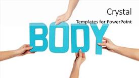  Presentation with white letters - Audience pleasing presentation consisting of holding text word for body backdrop and a white colored foreground