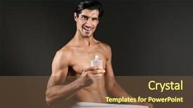  Presentation with bridge over troubled water - Presentation with genitalia - image of handsome young man background and a tawny brown colored foreground