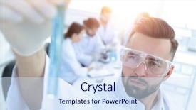  Presentation with holding hands old young - Presentation theme having holding tube with the reagents background and a sky blue colored foreground