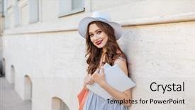  Presentation with octagon two mma fighters standing - Audience pleasing theme consisting of holding two blank covered magazine backdrop and a soft green colored foreground