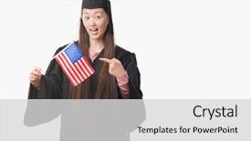  Presentation with united states flag - Amazing theme having holding united states of america backdrop and a  colored foreground